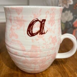 Anthropologie Homegrown Monogram “a” Mug
